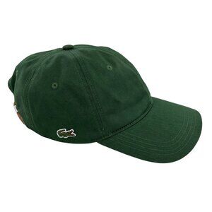 NWOT Lacoste Forest Green Classic Cotton Twill Dad Hat–Leather Strapback Version